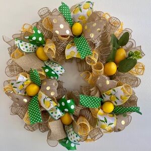 Lemons Wreath Door Summer Fruit Wreath